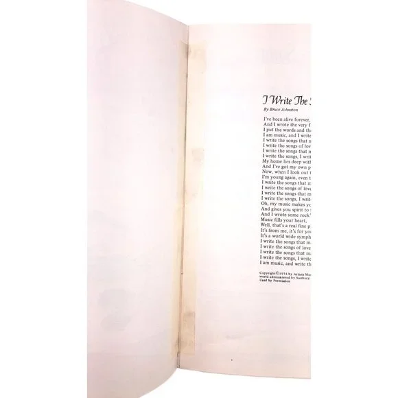 Vintage I Write The Songs Sheet Music 1974 Lot Of 3 Barry Manilow Bruce Johnston - Picture 3 of 4